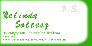 melinda soltesz business card